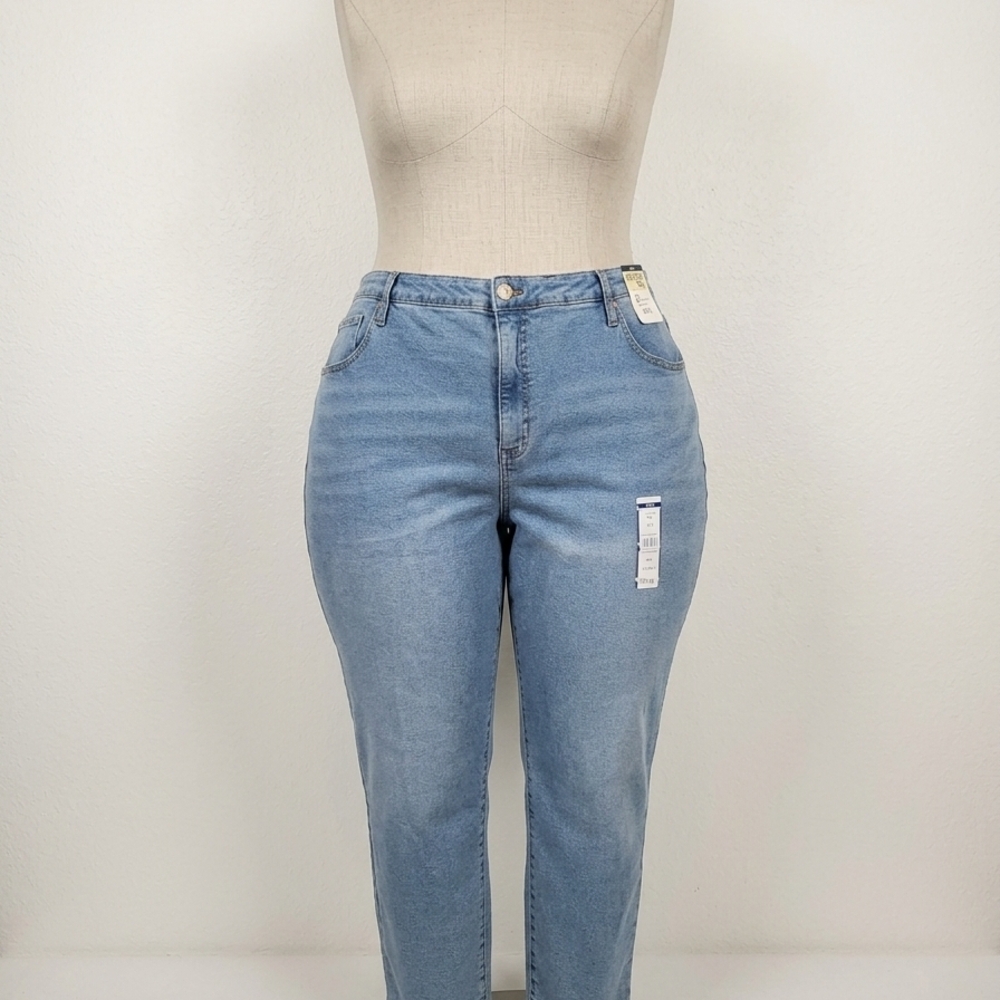Terra & Sky Light Blue High-Rise Straight Jeans